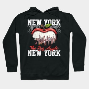 New York The Big Apple Cartoon Cityscape Hoodie